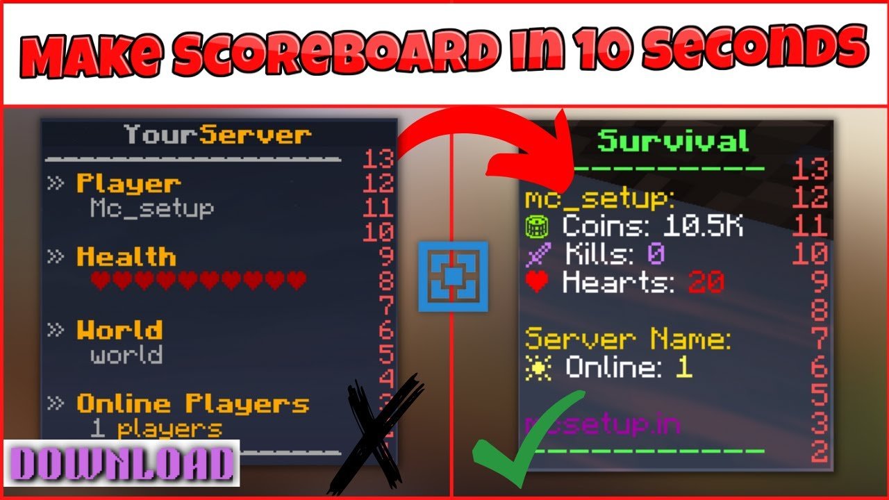 How To Setup Scoreboard Plugin in Minecraft